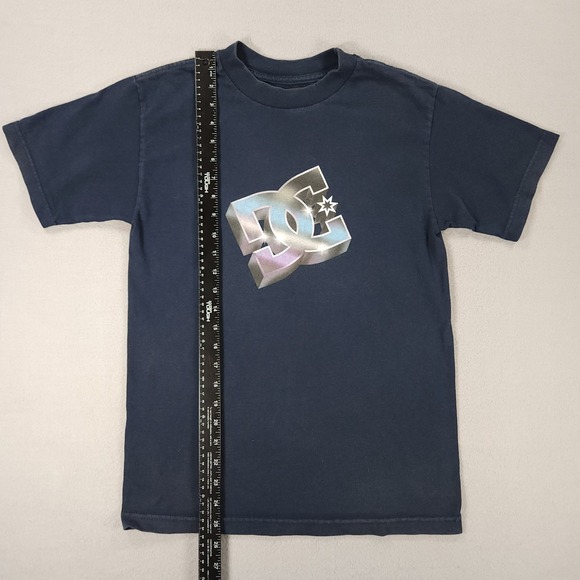 DC Skate T Shirt Mens Small Navy Blue Short Sleeve Y2K Style - Picture 4 of 6